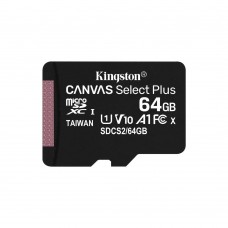 Карта памяти 64 Gb Micro-SDXC (UHS-1) Kingston Canvas Select Plus R-100 MB/s A1 class10 8963