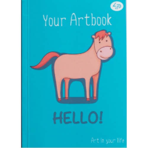 Блокнот A6 48 аркушів без лінії Profiplan Artbook horse 902415 