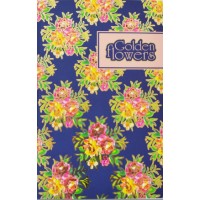 Блокнот A5 40 аркушів без лінії Profiplan Golden Flowers dark blue 903597 