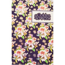 Блокнот A5 40 аркушів без лінії Profiplan Golden Flowers purple 903603 