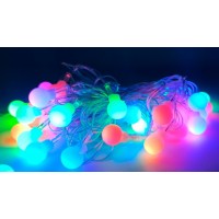 Гірлянда-штора електрична Кульки 12 LED USB та пульт L-2,5 H-0,8 м (20) 1849-03