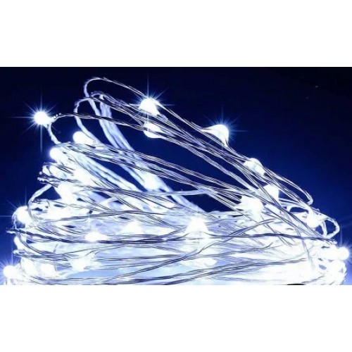 Гирлянда электрическая Роса 100 LED белая L-10 м (50) 1901-03