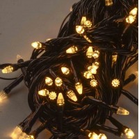 Гирлянда электрическая String Конус 200 LED белый теплый, черный провод (100) 1220-07
