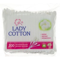 Ватные палочки Lady Cotton 200 шт в полиэтиленовом пакете (50) 7368