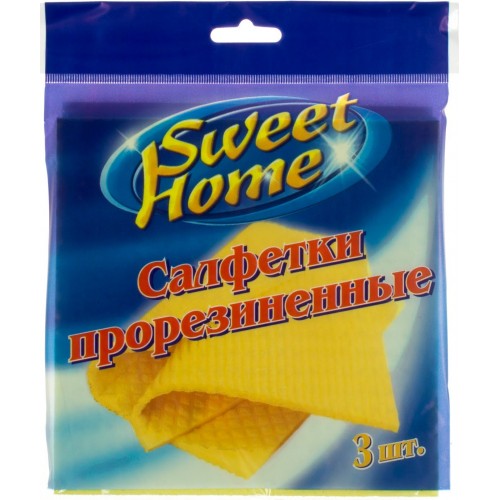 Салфетки влаговпитывающие для уборки Sweet Home 3 шт. Sh1002