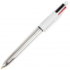 Ручка автоматична кулькова Bic Колорс Шайн срібна 4-х кольорова (12) 919380/3979