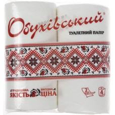 Туалетний папір Обухівський 2-х шаровий 4 шт (24) 3827