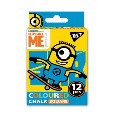 Мел цветной Yes 12 шт квадратный Minions (88) 400391