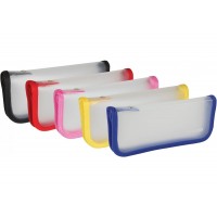 Пенал Economix пластиковый на молнии,микс E31646-99