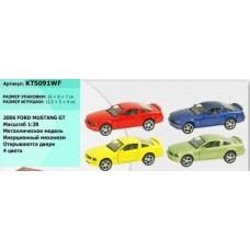 Машина металлическая Kinsmart Ford Mustang GT 2006, в коробке 16х8,5х7,5 см (24) (96) КИ KT-5091-WF 