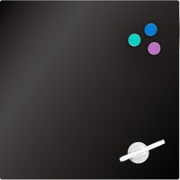 Дошка Axent магнітно-маркерна, скляна, 45х45 см, чорна 9614-01-A