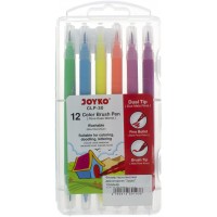 Фломастеры-кисточки двусторонние Joyko 12 цветов (1) (24) CLP-30/3050