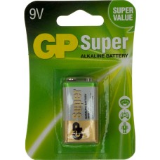 Батарейка GP Super Алкалайн 6LR61/6LF22/1bl 1604A-5UE1 крона (10) (500)