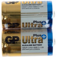 Батарейки GP Ultra Plus 14AUP-S2 LR-14 плівка 2 шт (12) (120)