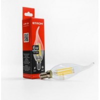 Лампа Etron Filament Power прозрачное стекло LED 1-EFP-134 C37 6Вт 4200K Е14 (10)