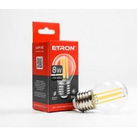 Лампа Etron Filament Power прозрачное стекло LED 1-EFP-142 G45 8Вт 4200K Е27 (10)