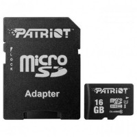 Карта пам'яті 16 Gb Micro-SDHC (UHS-1) Patriot LX series (adapter) class10