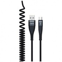 Кабель USB > microUSB Havit HV-H685 пружинний 1.2м black/blue