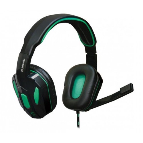 Навушники Defender Warhead G-275 2,5 м green/black, мікрофон