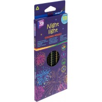 Карандаши цветные 12 цветов Night light трехгранные,в коробке (6) CF15183