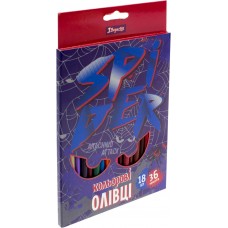 Карандаши цветные 36 цветов/18 шт 1 Вересня Spider (8) 290624
