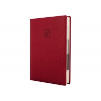 Ежедневник А5 Optima датированный 2025 Ostrich красный O25228-03