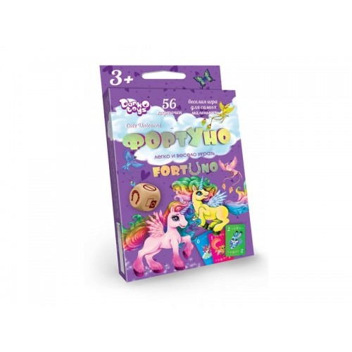 Гра ФортУно Cute Unicorns розвиваюча DankoToys (32) UF-04-01U