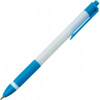 Ручка автоматична кулькова Radius TRIXO синя, білий корпус (12)  