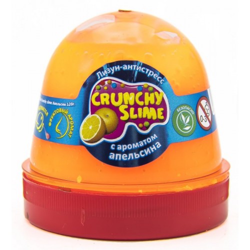 Лизун-антистрес Mr.Boo Crunchy slime Апельсин 120гр 80086(24)