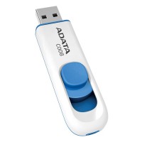 Флеш-память 16GB A-Data C008 USB2.0 white/blue 9642