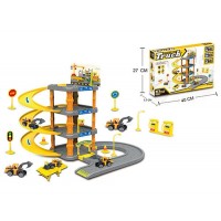Гараж 4 этажа, строительная техника 3 шт, от 7 см, дорожные знаки, 51 деталей, в коробке 40 х27,5 х5,5 см (36) P3082