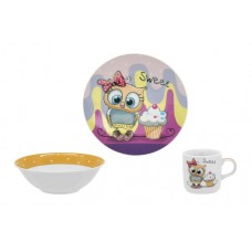 Сервиз детский керамический 3 предмета Limited Edition Sweet Owl (12) C525/04348