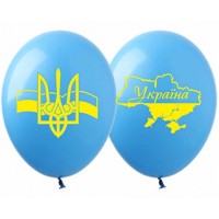 Набір кульок повітряних латексних 12/30см Україна Єдина 10 шт Pelican (5) №828943   