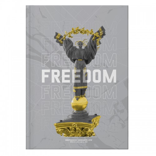 Книга-канцелярська A4 96 аркушів клітинка Freedom сіра Axent (10) 8422-550   