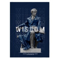 Книга-канцелярська A4 96 аркушів клітинка Wisdom темно-синя Axent (10) 8422-553   