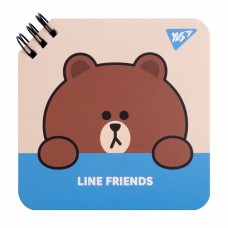 Блокнот пруж. B6 80арк. б/лін. Line Friends Brown 151749/Yes/(1)(30)