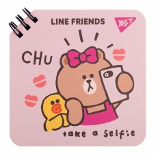 Блокнот пруж. B6 80арк. б/лін. Line Friends Chu 151750/Yes/(1)(30)