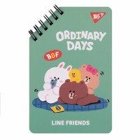 Блокнот пруж. A6 60арк. лін. Line Friends Ordinary days 151757/Yes/(1)