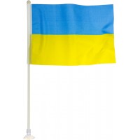 Флаг Украины с палочкой на присоске 14х21 см (20) (100) (400) 006/780005/780010