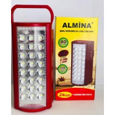 Ліхтар акум. Almina/Fujita USB,Jack,24LED,3 режими,з ручкою DL-2424/2606/Breidon/