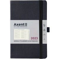 Щотижн. B6 Axent дат. 2026 Partner Lines чорний 8515-23-01(12)(24)