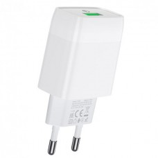 Зарядний пристрій Hoco C72Q швидка зарядка 1USB+Type-C 3.0A white