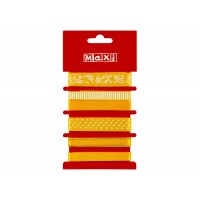 Набір стрічок декор. (6шт) 1м,жовтий №BJ21-05019