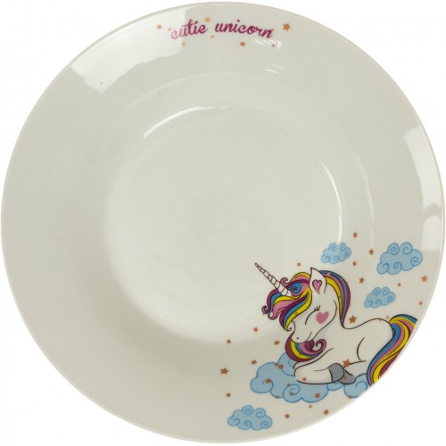 Тарілка супова керам. Cutie Unicorn 20,3см 75001309/Галерея/(6)(12)