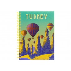 Блокнот пруж. А5 80арк. кліт. пласт. "Economix" Turkey Travelling 05 №E21953-05(5)(50)
