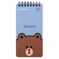 Блокнот пруж. верх. подв. A6 60арк. лін. Line Friends Brown 151763/Yes/(30)(60)