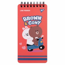 Блокнот пруж. верх. подв. A6 60арк. лін. Line Friends Brown&Cony 151762/Yes/(30)(60)