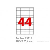 Етикетки самоклеючі Optima 44 шт 48,5 х25,4 мм (100) (1000) №O25119