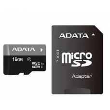 Карта памяти 16 Gb Micro-SDHC A-Data Premier (adapter) R-50 Mb/s class10 4043