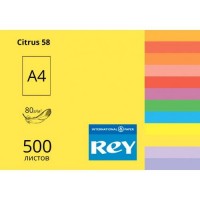 Бумага цветная А4 80 г/м2  интенсив Rey Adagio Citrus 58 цитрус (10)